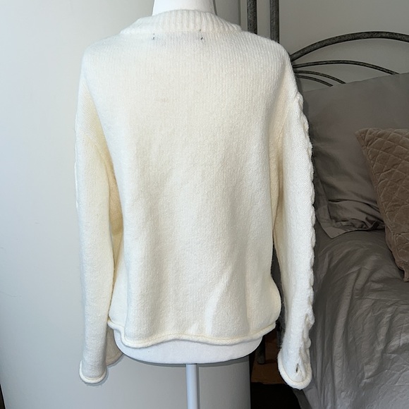 Zara Chunky Sweater with Lattice Sleeves - Picture 6 of 10